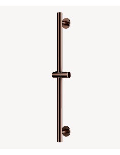 Barre de douche ronde Or rose brossé - Corbeau