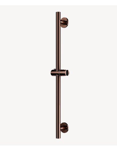 Barre de douche ronde Or rose brossé - Corbeau
