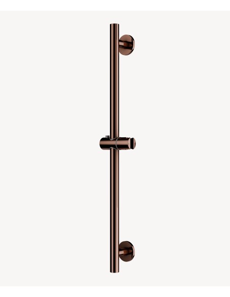 Barre de douche ronde Or rose brossé - Corbeau