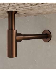 Siphon de lavabo - Or rose brossé