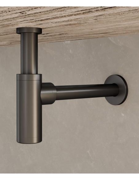 Siphon de lavabo - Gun métal