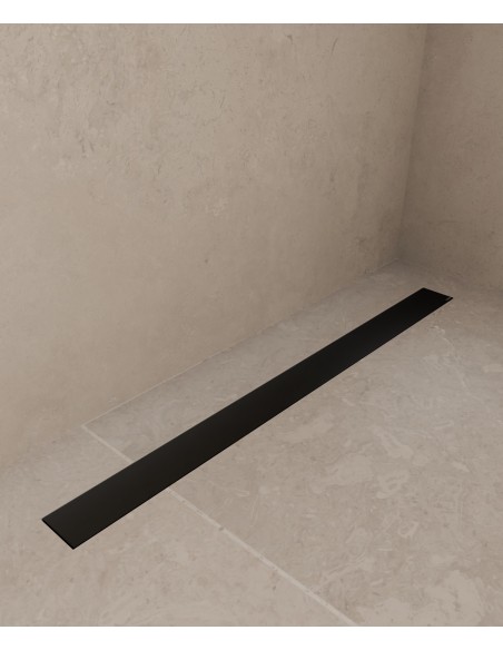Caniveau de douche en inox Noir - 80 cm