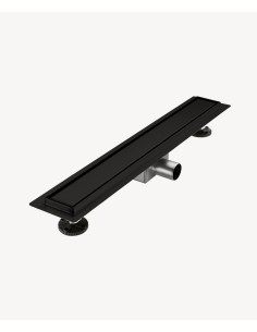 Caniveau de douche en inox Noir - 60 cm