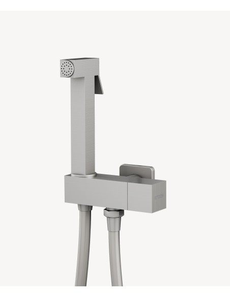 Ensemble douchette WC - Nickel brossé