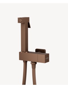 Ensemble douchette WC - Or rose brossé