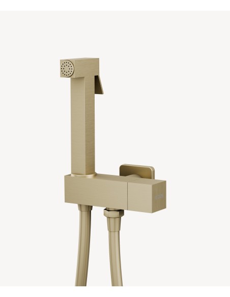 Ensemble douchette WC - Doré brossé