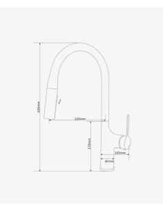 Robinet mitigeur de cuisine contemporain - Gun métal 2