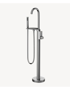 Robinet mitigeur thermostatique de baignoire au sol - Chromé