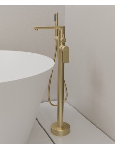 Robinet de baignoire sur pied Doré brossé - Nunki
