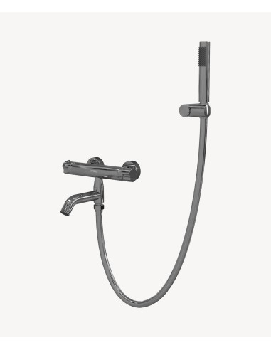 Mitigeur thermostatique de baignoire mural Chromé - Corbeau