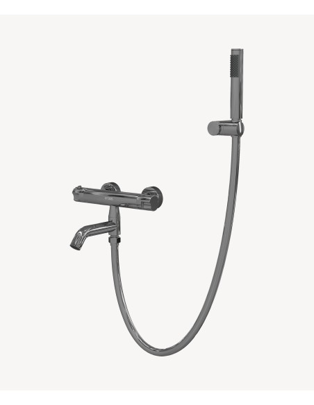 Mitigeur thermostatique de baignoire mural Chromé - Corbeau
