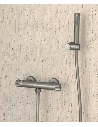 Mitigeur thermostatique de douche mural Gun métal - Corbeau