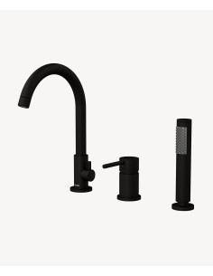 Mitigeur de bain sur plage 3 trous Noir - Corbeau