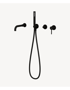 Mitigeur de baignoire à encastrer 4 trous Noir - Corbeau