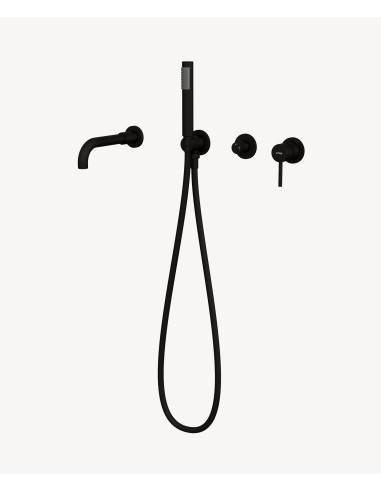 Mitigeur de baignoire à encastrer 4 trous Noir - Corbeau