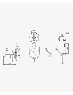 Robinet mitigeur de baignoire à encastrer Nickel brossé - Corbeau 2