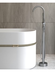 Robinet mitigeur bain-douche sur pied Gun métal - Corbeau