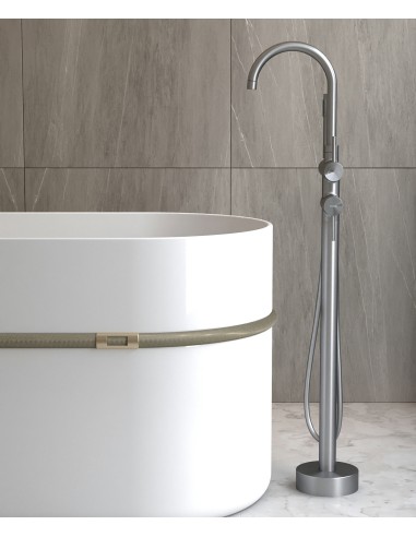 Robinet mitigeur bain-douche sur pied Gun métal - Corbeau