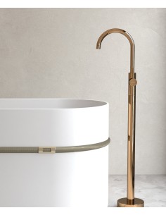 Robinet mitigeur bain monocolonne Or rose - Corbeau