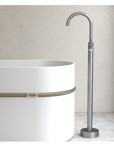 Robinet mitigeur bain monocolonne Gun métal - Corbeau