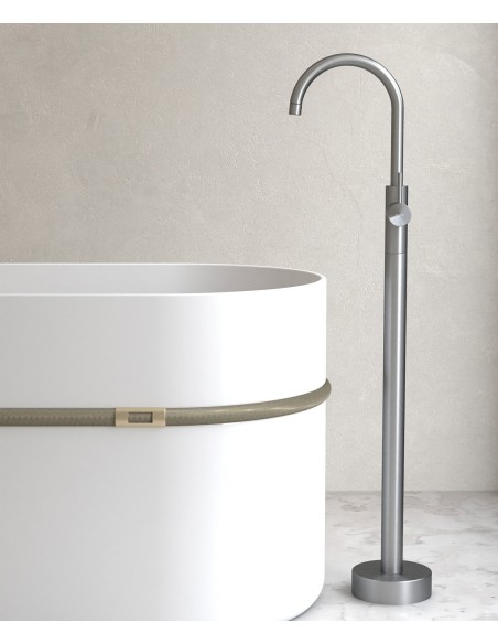 Robinet mitigeur bain monocolonne Gun métal - Corbeau