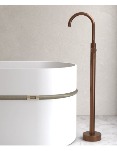 Robinet mitigeur bain monocolonne Or rose brossé - Corbeau