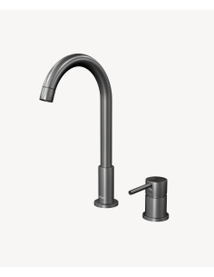 Mitigeur lavabo 2 trous Gun métal - Corbeau