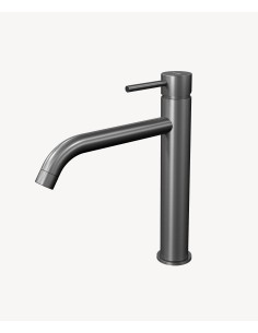 Mitigeur vasque avec bec long Gun métal - Corbeau