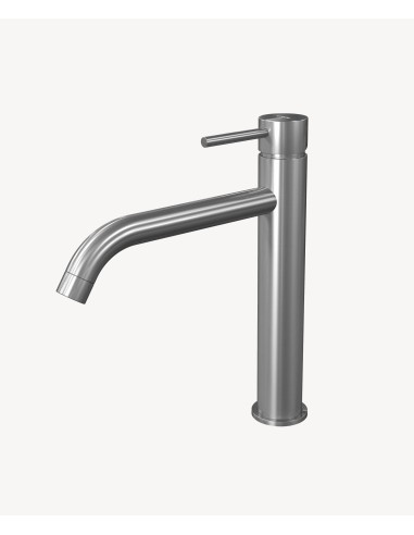 Mitigeur vasque avec bec long Nickel brossé - Corbeau