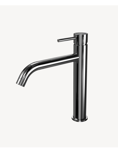 Mitigeur vasque avec bec long Chromé - Corbeau