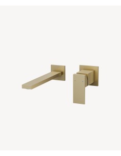 Mitigeur lavabo encastré Doré brossé - Sirius