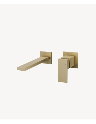 Mitigeur lavabo encastré Doré brossé - Sirius