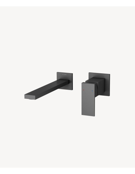 Mitigeur lavabo encastré Gun métal - Sirius