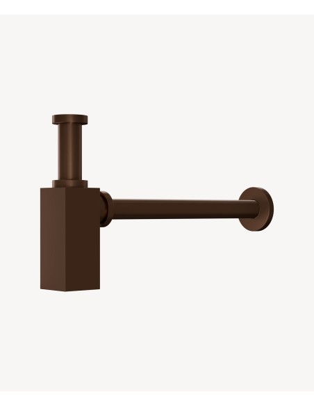 Siphon de lavabo carré - Or rose brossé
