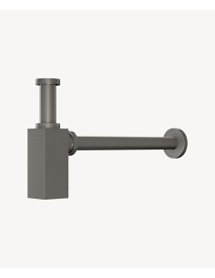 Siphon de lavabo carré - Nickel brossé