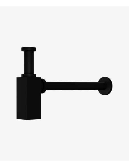 Siphon de lavabo carré - Noir
