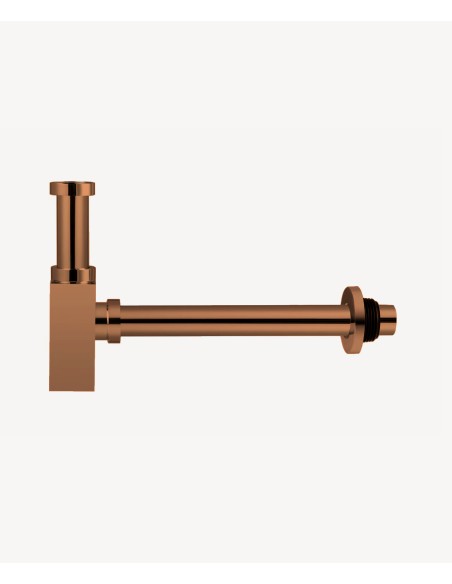 Siphon de lavabo carré - Or rose