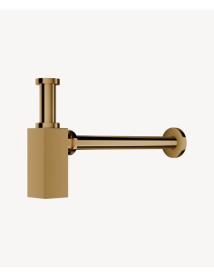 Siphon de lavabo carré - Doré
