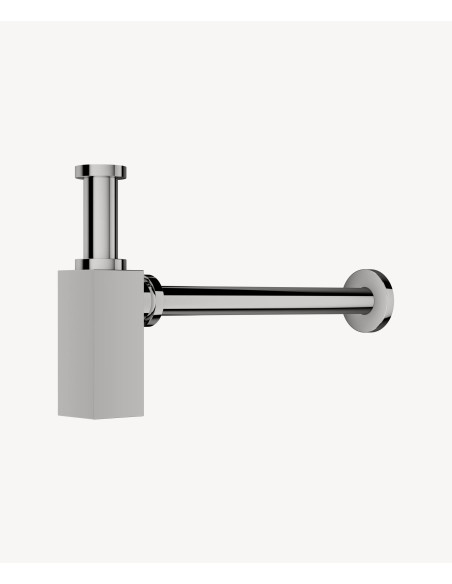 Siphon de lavabo carré - Chromé