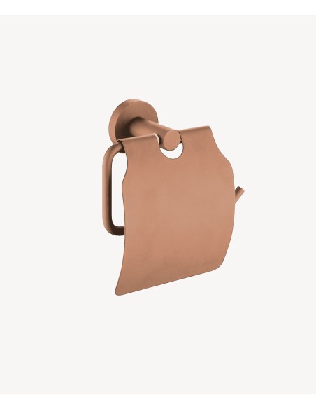 Porte-rouleau avec couvercle Or rose brossé - Corbeau
