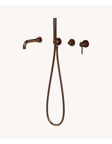 Mitigeur de baignoire à encastrer 4 trous Or rose - Corbeau