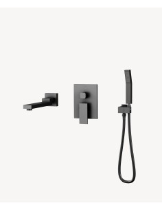 Mitigeur de baignoire à encastrer Gun métal - Sirius