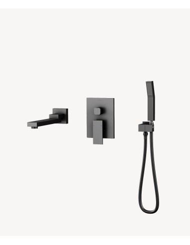 Mitigeur de baignoire à encastrer Gun métal - Sirius