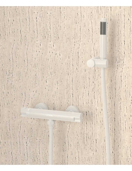 Mitigeur thermostatique de douche mural Blanc - Corbeau
