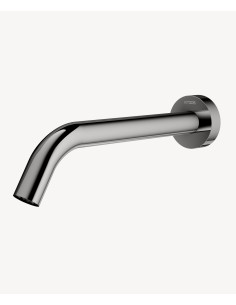 Robinet lavabo automatique mural, eau froide Chromé - Corbeau
