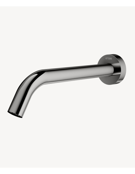 Robinet lavabo automatique mural, eau froide Chromé - Corbeau