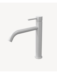 Mitigeur vasque avec bec long Blanc - Corbeau