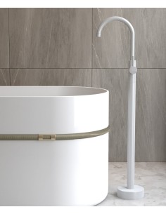 Robinet mitigeur bain monocolonne Blanc - Corbeau