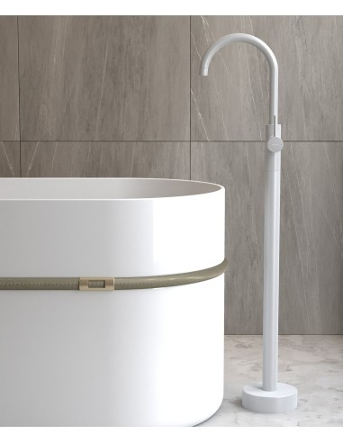 Robinet mitigeur bain monocolonne Blanc - Corbeau