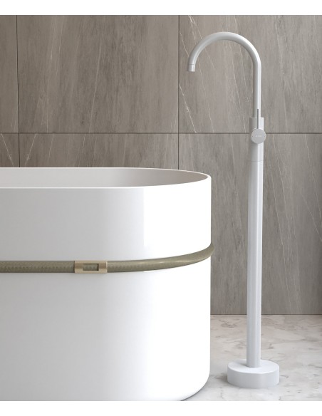 Robinet mitigeur bain monocolonne Blanc - Corbeau